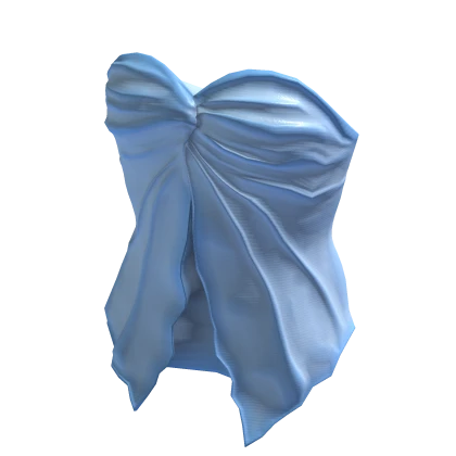 Blue Summer Vacation Twisted Tube Top