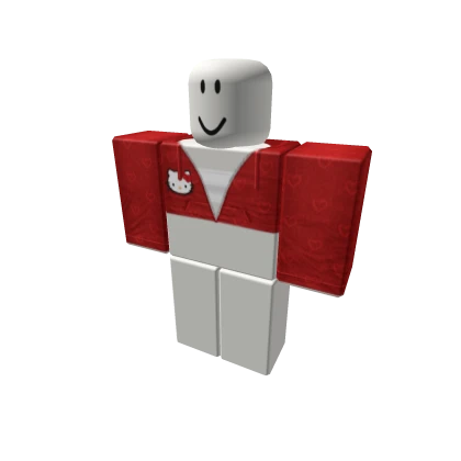 y2k red da hood girl hello kitty jacket