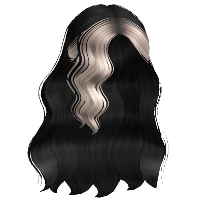 Wavy Two-Tone Bandana Hair in Black & Blonde