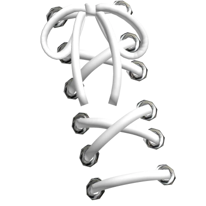 3.0 Shoulder Piercings White Laced Bows (Left)