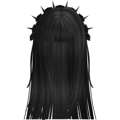 Goth Hair w/ Lace Headband (Black)