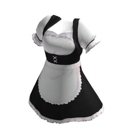 Anime Maids Dress Black White