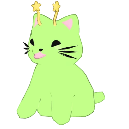 Alien Silly Cat on Head