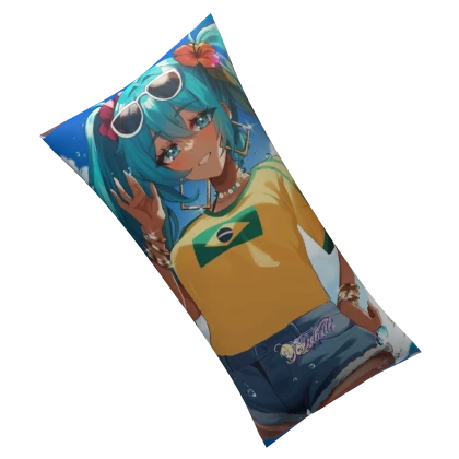 [2 hours⌛] Brazilian Miku Pillow on Back