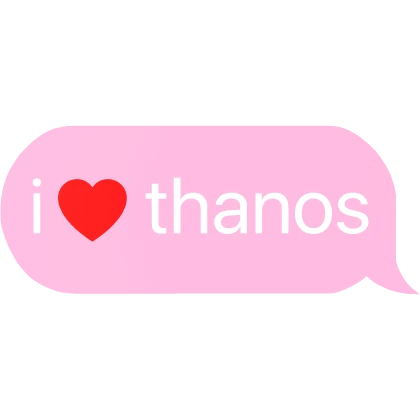 i heart thanos squid game text