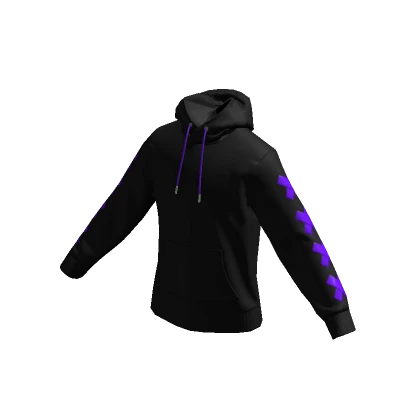 Black & Purple Stitches Hoodie