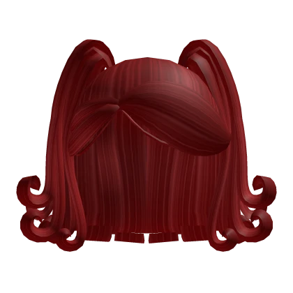 Layered Ponytail Curls Red