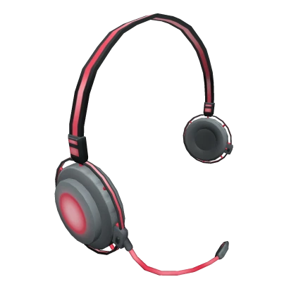Red Kasane Teto Futuristic Headset / Headphones