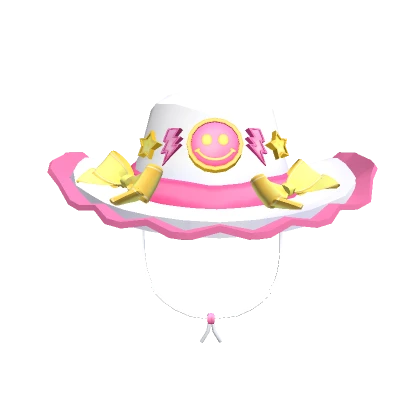 Pink & Yellow Aesthetic Preppy Cowgirl Hat