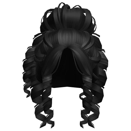 Tropical Curly Updo (Black)