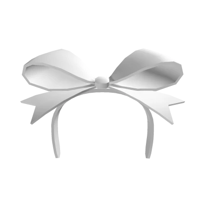 Headband Bow Cute White V2