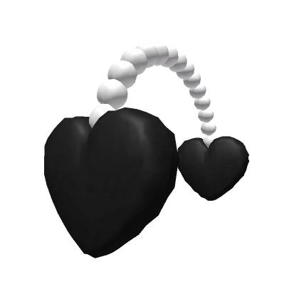 Heart Pearl Earmuffs Black