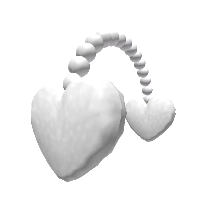 Heart Pearl Earmuffs White