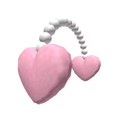 Heart Pearl Earmuffs Pink 