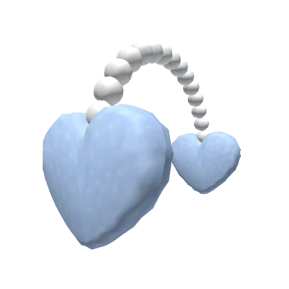 Heart Pearl Earmuffs Blue