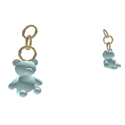 🧸 Baby Blue Teddy Bear Earrings