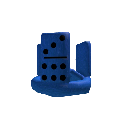 Blue Fluffy Domino Crown