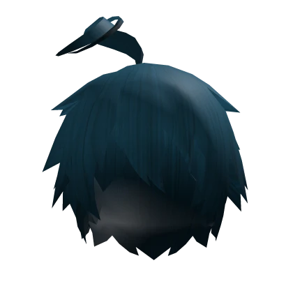 Blue Messy Anime Hair