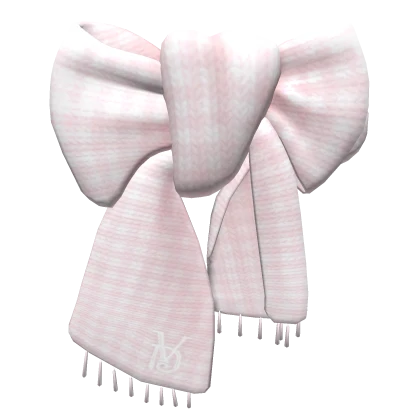 Oversized Chunky Kawaii Pink Bow Scarf 1.0