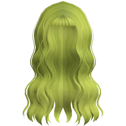 ☆ adorable wavy anime curly long acid green