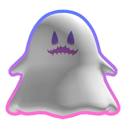 Halloween Cute Anime Ghost Pet (White Pink) [L]