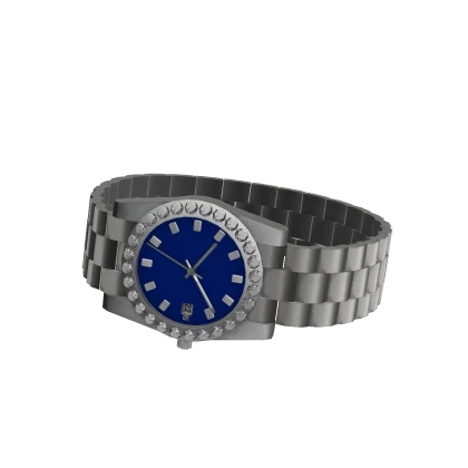 Luxury Blue & Silver Watch