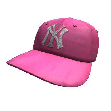 PINK NY NEW YORK Y2K Rhinestone Cap