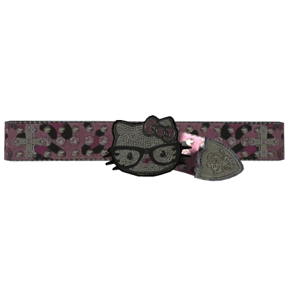 Y2K Hello Kitty pink black belt 