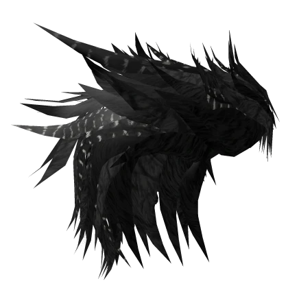 Antique Head Wild Feathers Black