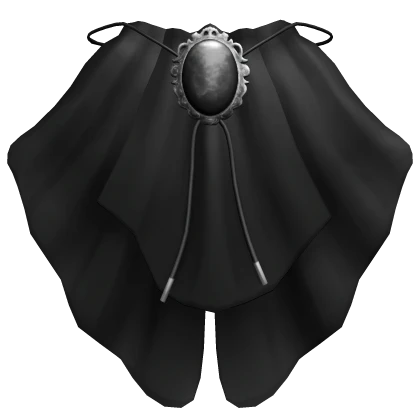 Black Jabot Ruffle with a Grey Gem 1.0