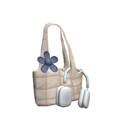 Puffy Tote Bag & Headphones