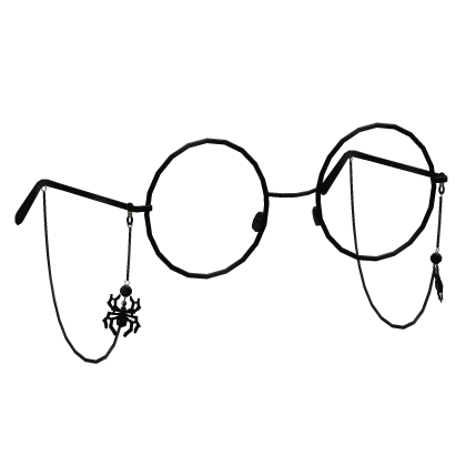 Black Round Spider Glasses