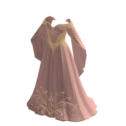 Pink and gold celestial godess dress