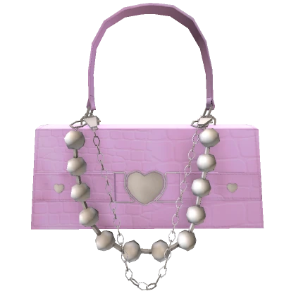 Mini Kawaii Handbag w/ Metallic Hearts (Left)