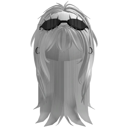 ❤️ Baddie Pony Emo Hair (White)