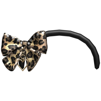Gyaru Leopard Bow Headband 2000s Doll Mcbling Y2k