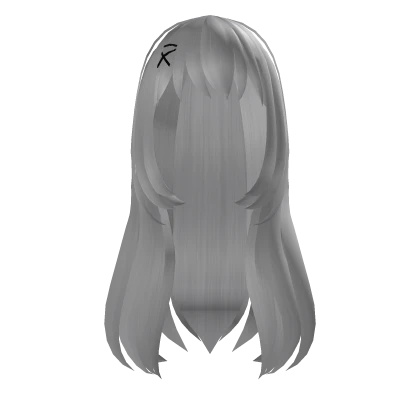 Long White emo Straight Popular Trendy Girl Hair