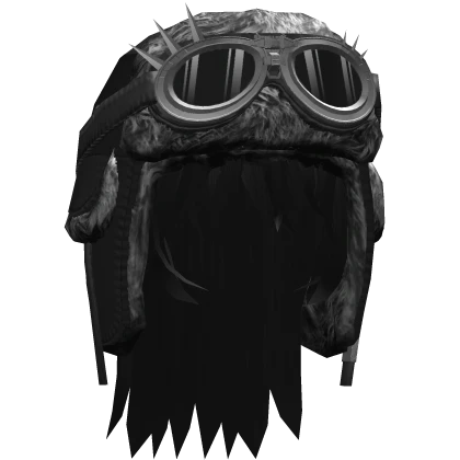 Ushanka with Black Anime Hair