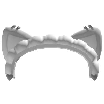 kawaii pierced fluffy cat ears headband in grey