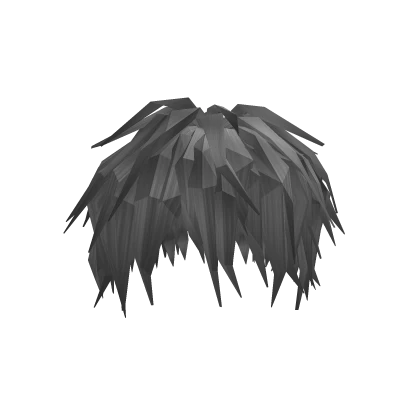 Grey Messy Emo Long Scene Hair