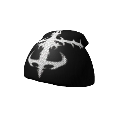 Y2K Cyber Sigil Beanie Black