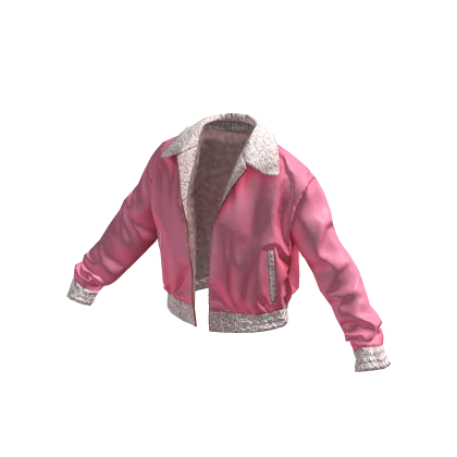 ✨ Pink Shearling Jacket Fall Y2K Winter Coquette