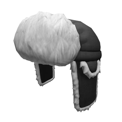 Fluffy Bright Black Ushanka