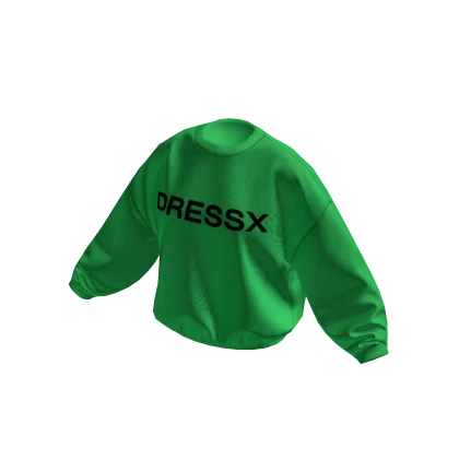 DRESSX Designer Oversized Green Sweatshirt