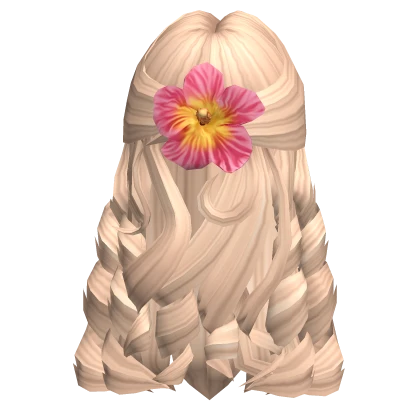 Summer Preppy Curly Flower Hair (Blonde)