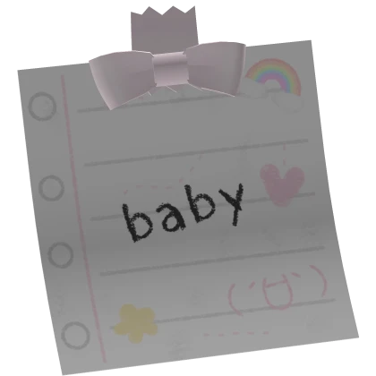 ♡ : kawaii baby pink sticky note 