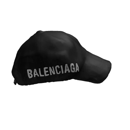 BALENCIAGA SIDEWAYS BLACK BASEBALL CAP