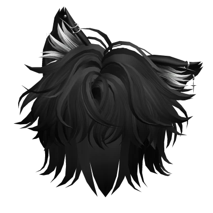 Black Pierced Cat Ears Hair