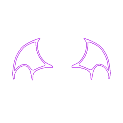 Glowing Purple Neon Demon Wings