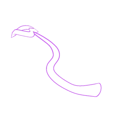 Glowing Purple Neon Demon Tail